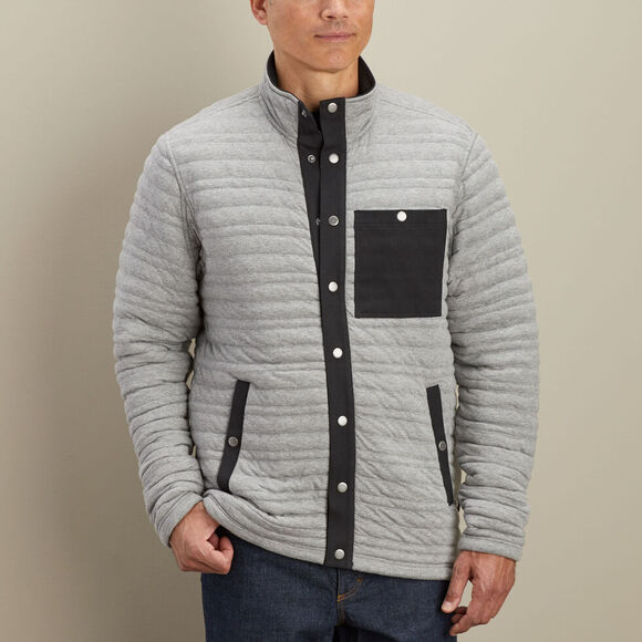 Duluth Trading Co Flintlock Full Snap Mock Neck Quilted Jacket Sweater Mens XL - Picture 1 of 6